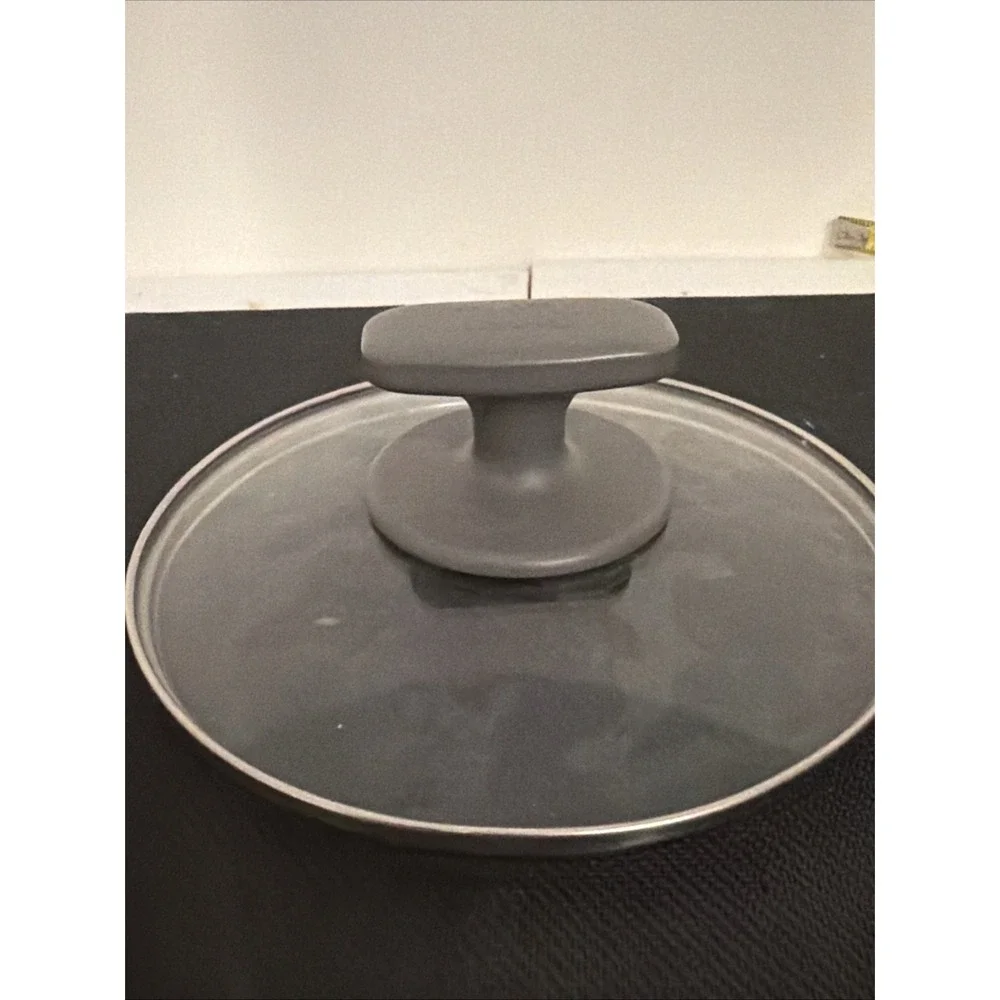 Tasty 6 1/8 Inch Replacement Tempered Glass Cooking Lid Grey Handle